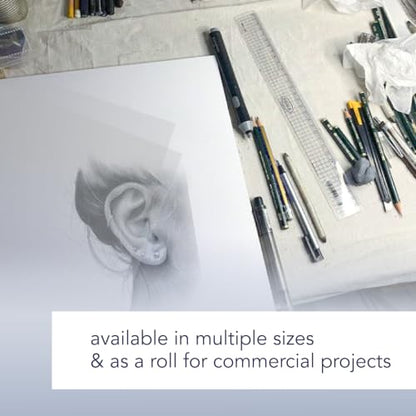 Canson Foundation Tracing Paper Pad for Ink, Pencil and Markers, Fold Over, 25 Pound, 9 x 12 Inch, 50 Sheets