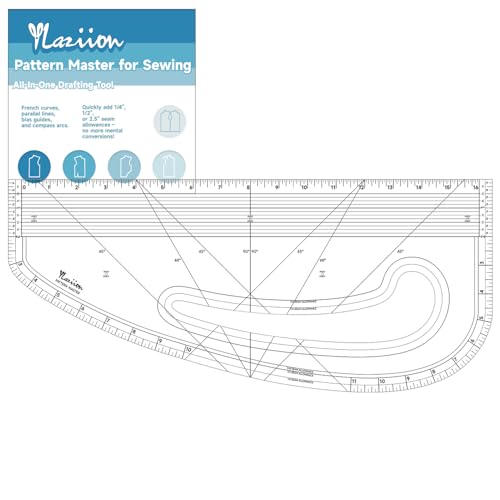 YLaziion 16" Imperial Pattern Master & French Curve Ruler for Sewing - style: Pattern Master