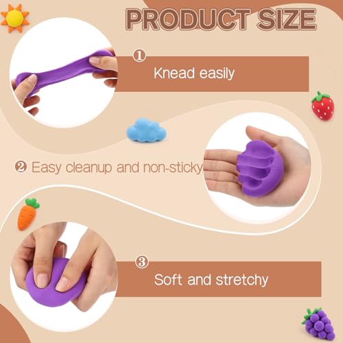 VioraWhite 48 Pcs Air Dry Clay Bulk 1.6lb Modeling Clay Kit,Multicolor - color: Multicolor