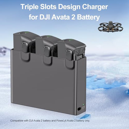 1-Pack Avata 2 Intelligent Flight Battery Charger Two-Way Three-Channel Avata 2 Battery Charging Hub Fully Compatible with DJI Avata 2 Drone