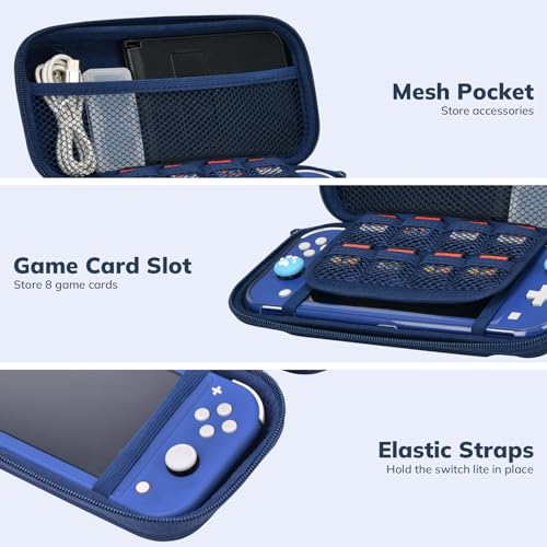 Younik Switch Lite Case, 14 in 1 Accessories Kit for NS Switch Lite (2019) - color: Blue