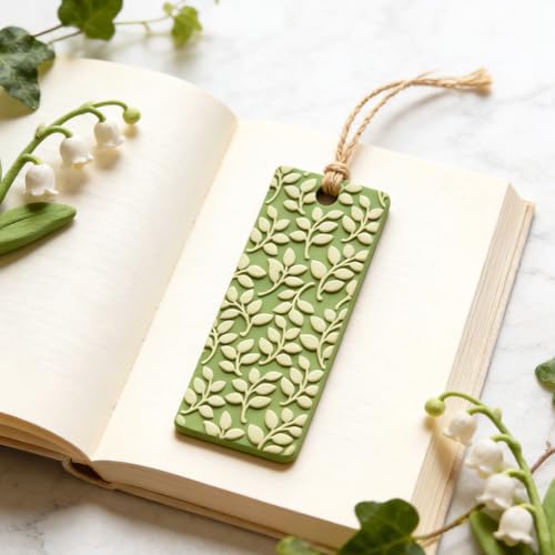 beinkmake 5 Pcs Flower Polymer Clay Texture Roller Floral Pattern Clay Roller for Jewelry Making DIY Clay Texture Tool for Earring - color: Mixed Patterns