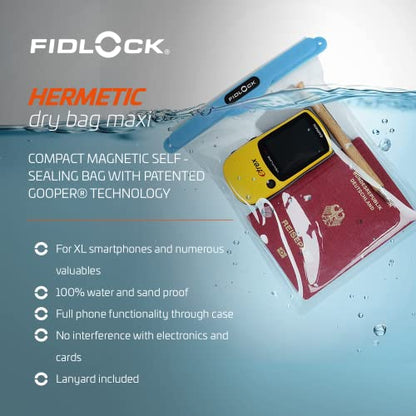 FIDLOCK Hermetic Dry Bag Flexible Magnetic Bag, Multi, Blue - color: Blue, size: Multi