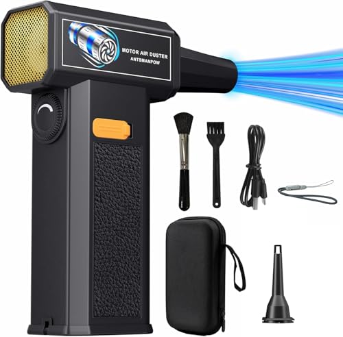 Electric Air Duster 150000RPM - Cordless Compressed Air Duster with Stepless Adjustable, Brushless Motor Blower for Computer Keyboard, Car, Home
