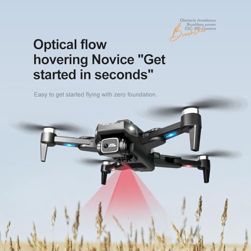 4K UHD GPS Drone with Camera (Equipped with dual cameras), Foldable RC FPV Drone, small-scale Drone Control Quadcopter With Height Setting Function, Six-pass Gyroscope, Gesture Photo, Video Recording, Headless Mode, Emergency Stop, Trajectory Gravity Sens
