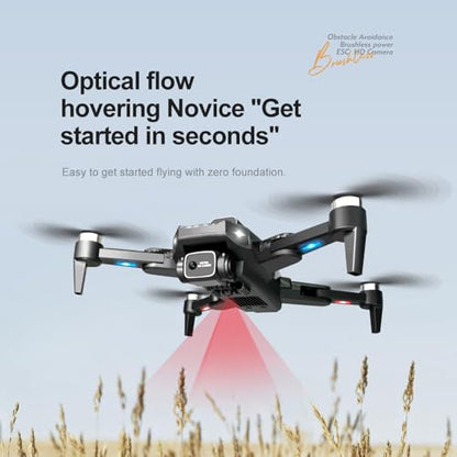 4K UHD GPS Drone with Camera (Equipped with dual cameras), Foldable RC FPV Drone, small-scale Drone Control Quadcopter With Height Setting Function, Six-pass Gyroscope, Gesture Photo, Video Recording, Headless Mode, Emergency Stop, Trajectory Gravity Sens