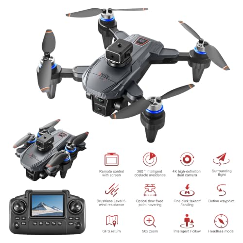 GPS Drone with 4K Camera for Adults, Brushless Motor, Beginner Drone Gifts