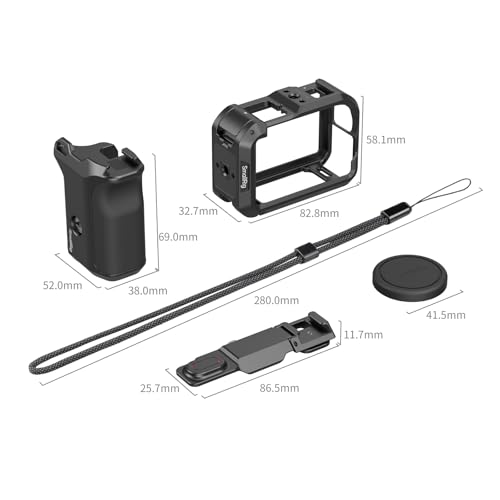 SMALLRIG Metal Grip & Cage Kit for DJI Osmo Action 6-6037 - style: Advanced Cage+Grip