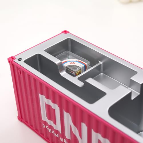 Desk Organizer Office Supplies Multi-function Shipping Container Storage Box Pen/Pencil,Business Name Cards Remote Control Holder Gray, Pen and Pencil Shipping Container Style Holders (Pink) - color: Pink