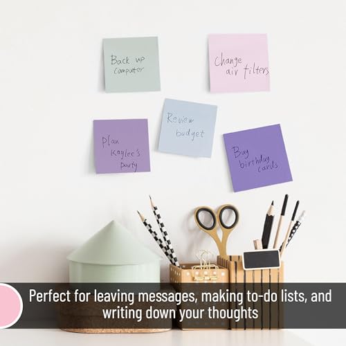Mr. Pen- Sticky Notes, 3"x3", 12 Pads, 600 Sheets, Colorful - color: Mute