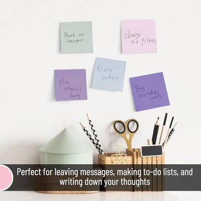 Mr. Pen- Sticky Notes, 3"x3", 12 Pads, 600 Sheets, Colorful - color: Mute