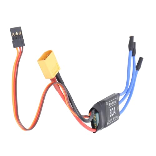 30A Brushless ESC, for 2-3S LiPo, Electronic Speed Controller for RC Drone, Quadcopter and FPV Racing, DIY Aircraft