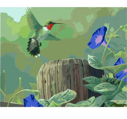 Ledgebay Paint by Numbers Kit for Adults, 16x20 Unframed Canvas - color: Hummingbird, size: 16" x 20" Unframed