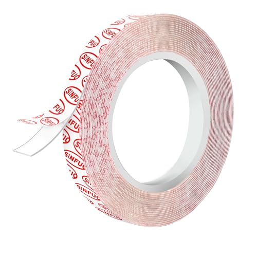 Sinfuo Double Sided Tape Heavy Duty(0.74" x 22Ft), Removable Nano Double Sided Adhesive Tape, Removable Damage Clear Mounting Tape Picture Hanging Adhesive Strips - color: Clear, size: 0.74in x 22ft