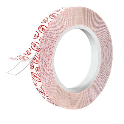 Sinfuo Double Sided Tape Heavy Duty(0.74" x 22Ft), Removable Nano Double Sided Adhesive Tape, Removable Damage Clear Mounting Tape Picture Hanging Adhesive Strips - color: Clear, size: 0.74in x 22ft