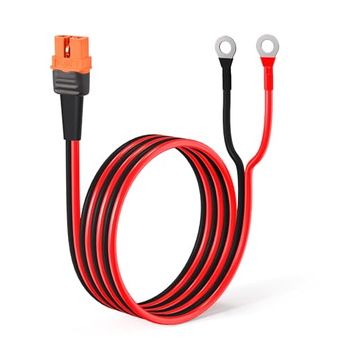 ELFCULB XT60i to O Ring Terminal Cable 10AWG 5FT for Power Stations - color: 10AWG, size: 5FT