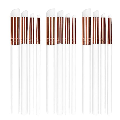 UNIMEIX Mini Blending Brushes for Card Making, Dry Miniature Painting Set Background Blender Paint Brushes Small Detailed Paint Brushes (12 Pack) - color: White