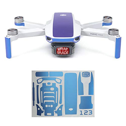 Wrapgrade Skin Compatible with DJI Mavic Mini & 2 SE & 4K | Accent Color (Celeste Blue) - color: Celeste Blue