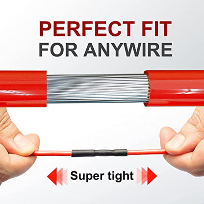 Chanzon 2:1 Ratio 1/16" (1.5mm) Heat Shrink Tubing 8Ft Roll Red - color: Red, size: 1.5mm (1/16") - 8FT