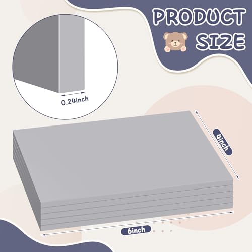 Frienda 30 Pcs 4" x 6" Rubber Linoleum Block for Printmaking, Grey - color: Grey