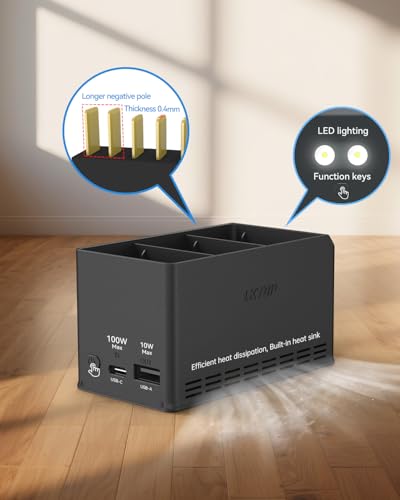 LKTOP 100W Mini 5/4/3 Pro Parallel Charging Hub Kit for DJI Mini Series - size: For Mini 4/3 Series, style: Hub + 100W Charger (2C)
