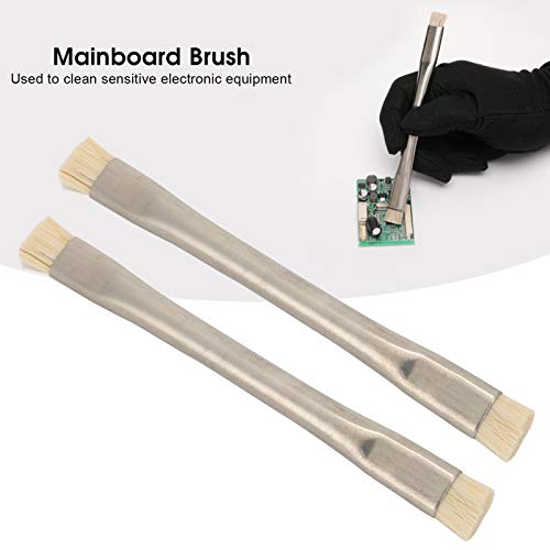 2Pcs Anti Static Brush, Long Handle Lab Cleaning Anti Static ESD Brush for Phone Keyboard Tablet PCB and BGA Repair Soldering
