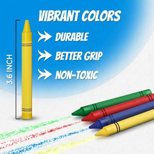 Rosmonde Crayons Bulk, 250 Sets of 4 Pack (1000 Count), Party Favor Crayons