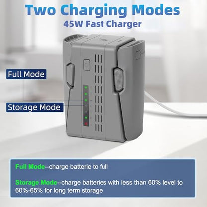 45W Dual Battery Charger with Storage Charge for DJI Neo 2 Drone