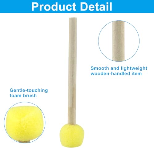 Round Sponge Brush Paint Set, 40 Pcs, 15mm, 0.6 Inch - style: 40 * 0.6Inch