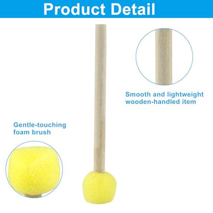 Round Sponge Brush Paint Set, 40 Pcs, 15mm, 0.6 Inch - style: 40 * 0.6Inch