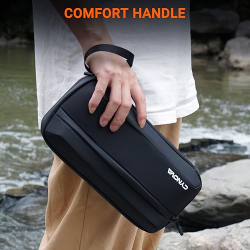 CYNOVA Carrying Bag for DJI Osmo Action 4/5 Pro, PU Storage Protective Bag