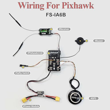 Flysky 10CH RC Transmitter Combo, 2.4G Radio Mode 2 (FS-I6X + iA10B) - size: i6X+iA10B
