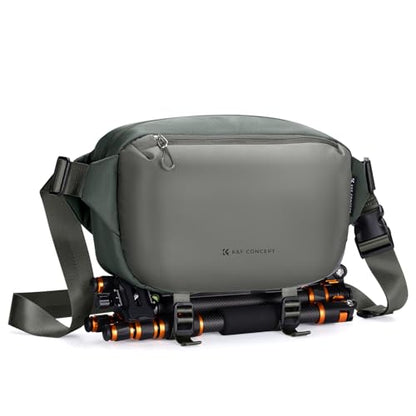 K&F CONCEPT 2 in 1 Camera Sling Bag, Everyday Shoulder Bag - color: 07 Cyan Grey Medium