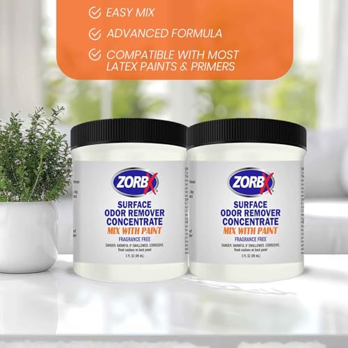 ZORBX 3 Oz Concentrate Surface Odor Remover Paint Additive (Pack of 2) - size: 2 Jars