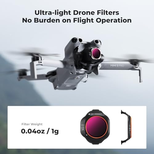 K&F CONCEPT ND/PL Filter Set Compatible with DJI Mini 5 Pro - style: ND4&PL+ND8&PL+ND16&PL+ND32&PL+ND64&PL+CPL