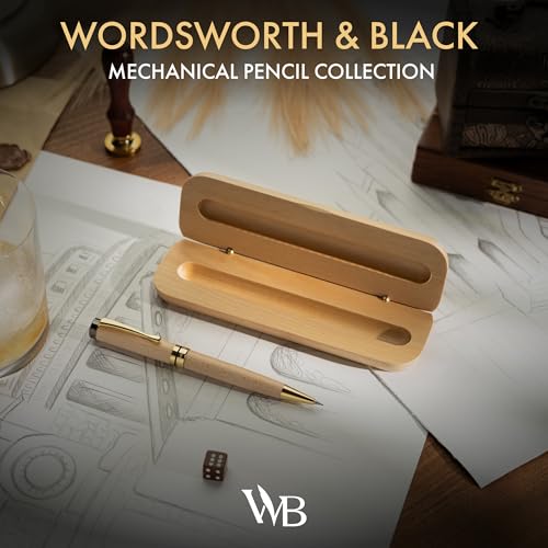 Wordsworth & Black Luxury Bamboo Wood Mechanical Pencil 0.7mm for Drafting - color: Maple Wood