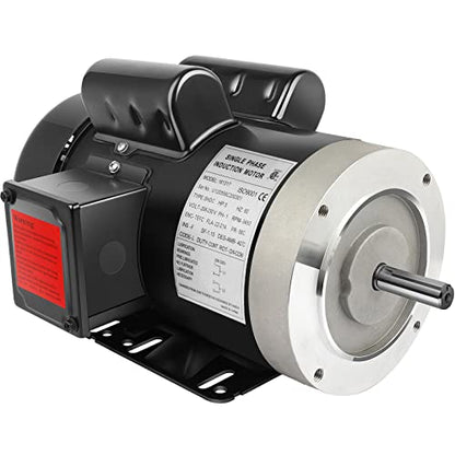 5HP General Electric Motor 3450RPM Single Phase 208-230V 56C TEFC CW/CCW - size: 5HP