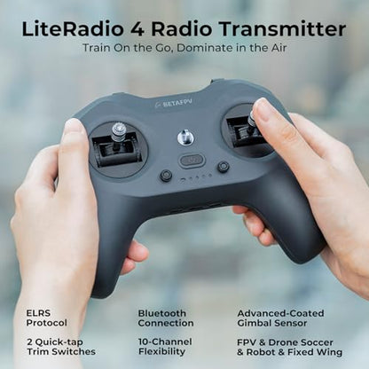BETAFPV LiteRadio 4 ELRS Radio Transmitter 10-CH 2000mAh for FPV Simulator