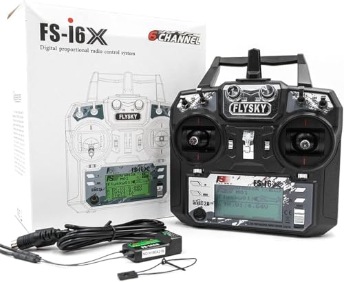 Flysky FS-i6X 6-10(Default 6)CH 2.4GHz AFHDS RC Transmitter w/ FS-iA6B Receiver