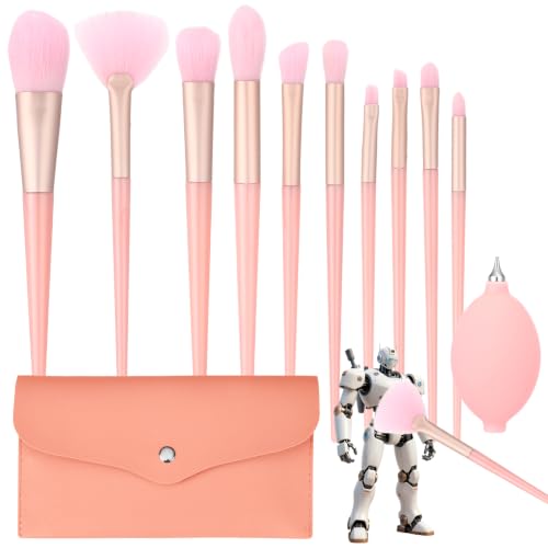Ferrochef 12 Pcs Model Cleaning Brush Kit Figurine Dusting Brush, Pink - color: Pink