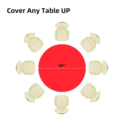 Evershine (12-Pack Heavy Duty Plastic Table Covers Tablecloth (Reusable) (Round 84", Red) - color: Red, size: 12 PACK Round 84"