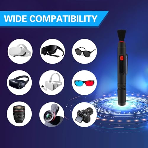Cleaning Tools Compatible with Vision Pro, Quest 3, Quest 2, Rift S, HTC Vive, PS4 VR Headset, Drone, Cameras, Optical Lens, Lens Cleaning Kit