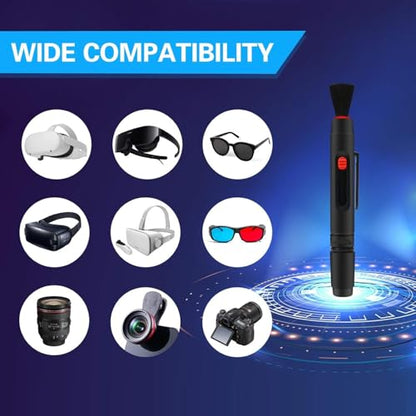 Cleaning Tools Compatible with Vision Pro, Quest 3, Quest 2, Rift S, HTC Vive, PS4 VR Headset, Drone, Cameras, Optical Lens, Lens Cleaning Kit