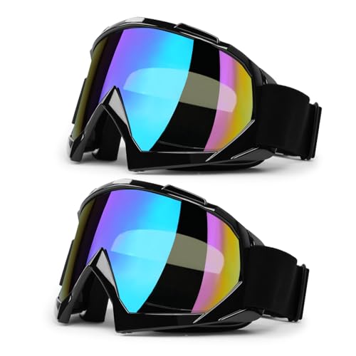 Dirt Bike Goggles 2-Pack for Adult Men Women Youth Kids - color: 2/Color