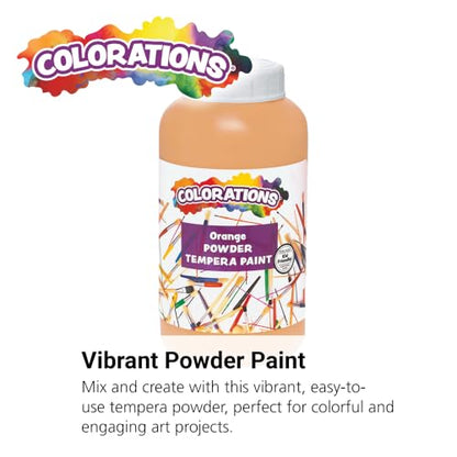 Colorations Powder Tempera Paint, Orange, 1 lb, Ages 4+, PreK+ - color: Orange
