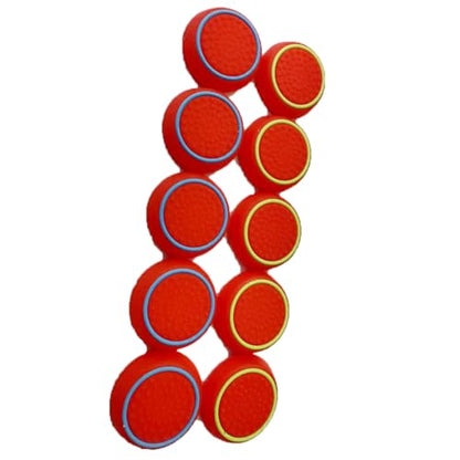 10 PCS Controller Thumbstick Caps Cover Replacement Silicone Touch Controller Rocker Cover for PS3 / PS4 / PS5 (5PCS Red with Blue+ 5PCS Red with Green)