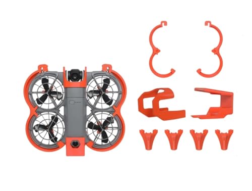 Propeller Guard Full Protection Kit for DJI Neo 2 Accessories, Propeller Guard, Landing Gear,Gimbal Protector & Tail Wing,Anti-Collision Prop Bumper Protective Frame Cover for Safe Flight (Orange) - color: Orange