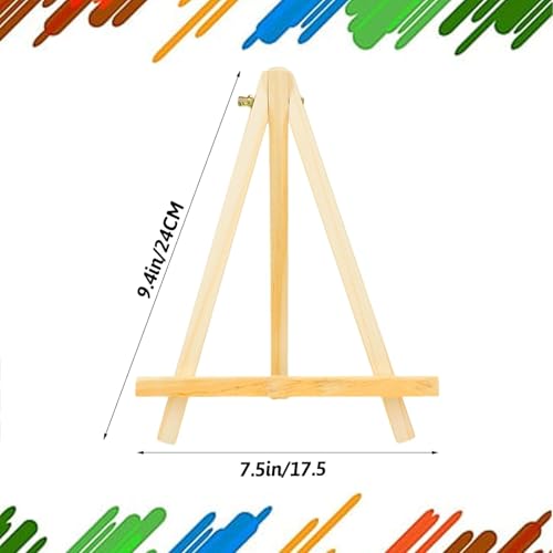 ANDES 9In Wood Tabletop Painting Easels 6 Pack, Arts & Crafts Display Stand - style: 4-pack