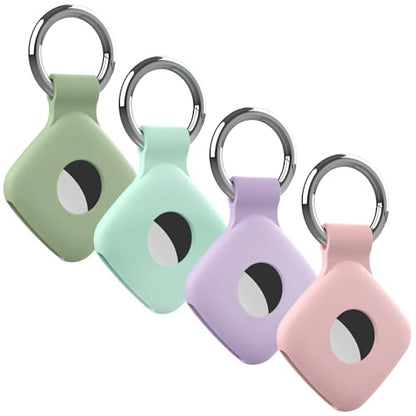 4 Pack Holder Case Compatible with Tile Mate 2022 2024 Tracker - color: Cyan Green Pink Purple, size: 4 Pack
