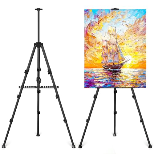 Art Painting Tripod Easel Stands, Portable Adjustable Display Artist Easels - style: Black-3pack
